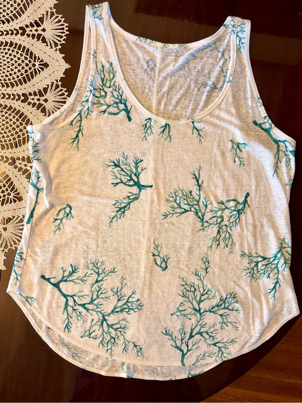 Linen Blend Ocean Theme Tank
